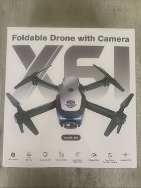 Foldable Drone with Camera - Black and Silver NEW IN BOX! GIFT!